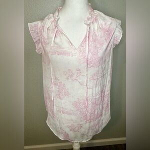 Cupcakes and Cashmere Anthropologie Semi Sheer Sleeveless Top - Size Medium